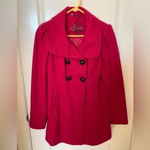 SALE!! Reduced to $20. Juniors Pink Guess Coat Size M